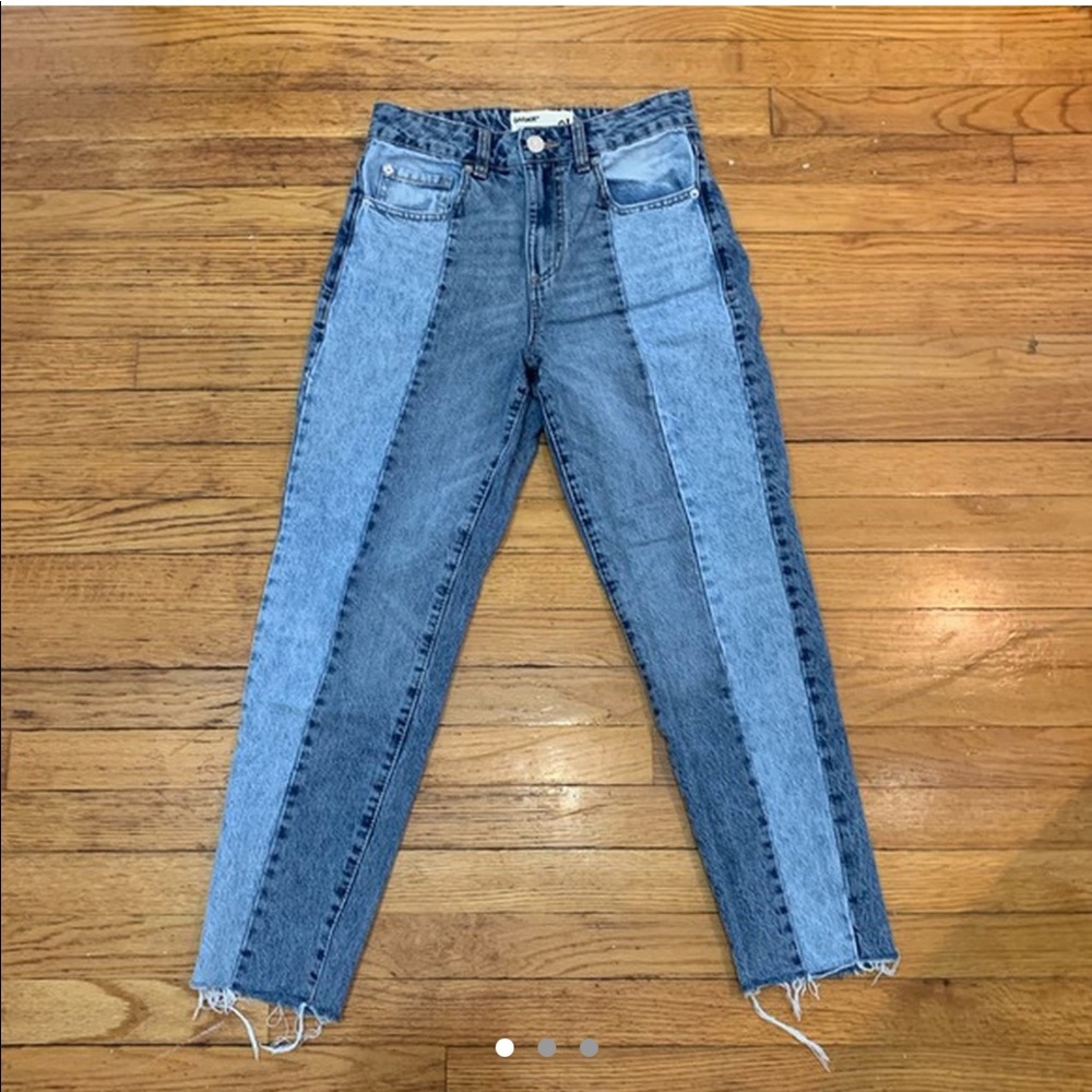 Garage Two Toned Mom Jeans